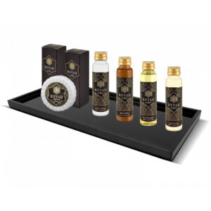 Tava din plastic negru cosmetice hotel Reyah