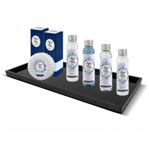Tava din plastic negru cosmetice hotel Marevita
