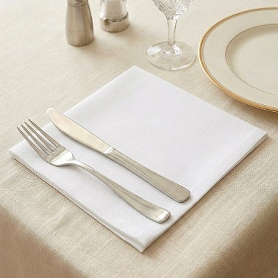 Servetel alb Airlaid 40x40 cm